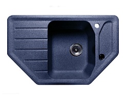 Granfest Мойка кухонная Corner GF-C800E Синий угловая – фотография-1